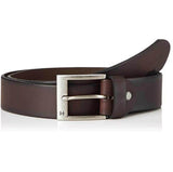 Hattric Mens Leather Belt Dark Brown