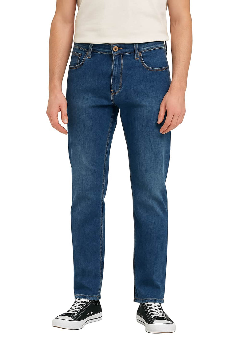 Hattric Mens Jeans Parker Regular Fit Indigo With Use Northern