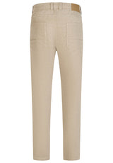 Hattric Mens Parker Corduroy Trousers Straight Leg Beige Northern