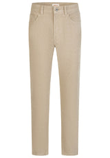 Hattric Mens Parker Corduroy Trousers Straight Leg Beige Northern