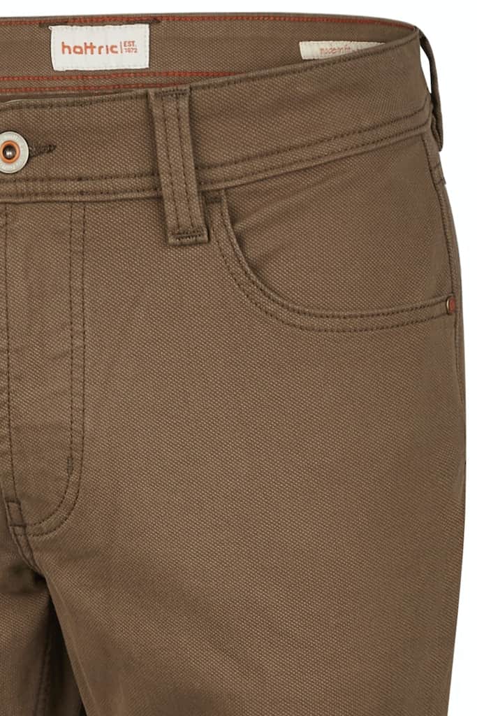 Hattric Men’s Trousers Harris Modern Stretch 688455-2235-16 Mid Brown