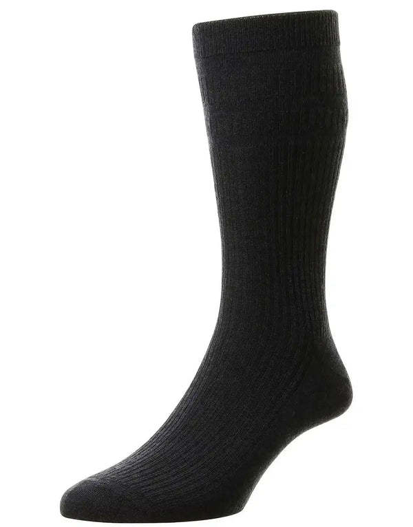 HJ Hall - Men's Original Wool Rich Softop Diabetic Socks - 1 Pair - Navy (Size 6-11UK).