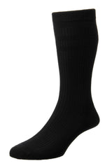 HJ Hall Soft Top Cotton Socks 1 Pair HJ91 Black Northern Ireland
