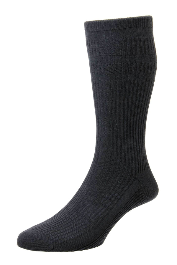 HJ Hall Soft Top Cotton Socks 1 Pair HJ91 Charcoal Northern Ireland