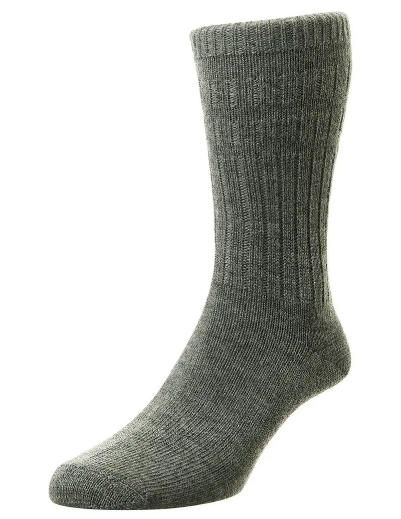 HJ Hall Thermal Softop Wool Socks - 1 Pair - Mid Grey