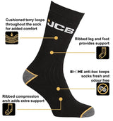 JCB Outdoor Activity Mens Boot Socks - Black