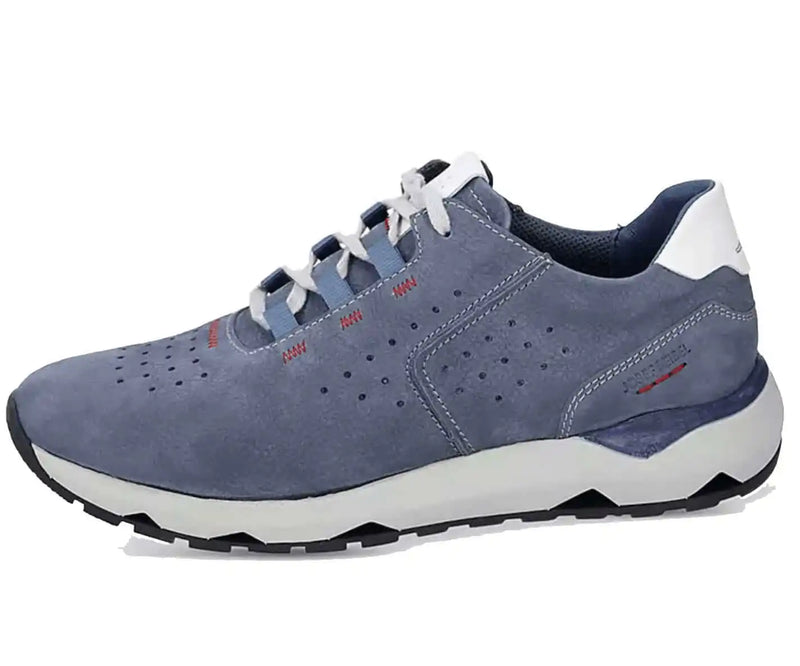 Josef Seibel Jeremiah 01 Blue Lace Up Casual Trainers - 