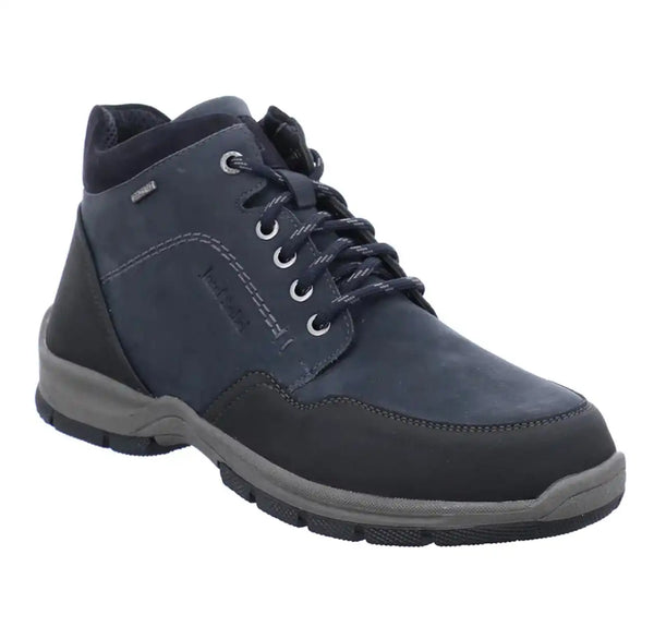 Josef Seibel Men’s Lenny 52 Ocean Navy Leather Boots - Shoes
