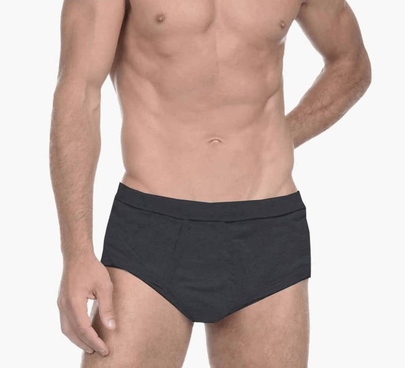 Klazig Underwear Briefs With Fly Single Pack Black