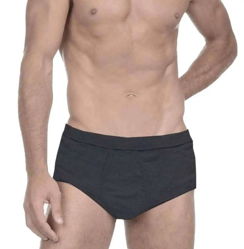 Klazig Underwear Briefs With Fly Single Pack Black