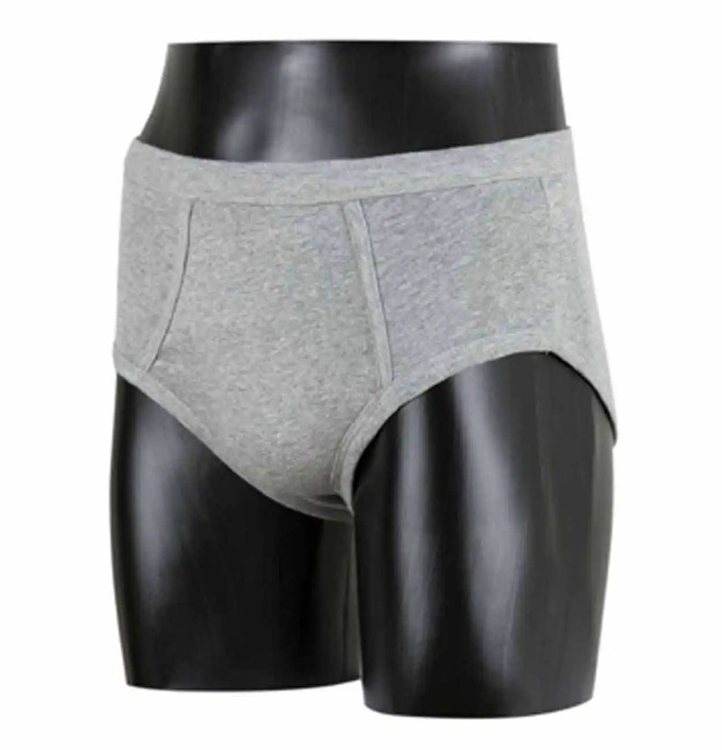 Klazig Underwear Briefs With Fly Single Pack Grey