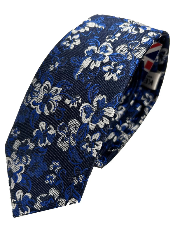 Knightsbridge Neckwear Tie KH02552-2 Floral Blue Ballynahinch Northern