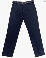 LCDN Men’s Stretch Fit Chino Trousers With Belt Yansi Navy -