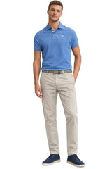 LCDN By Nalo Men’s Stretch Fit Chino Trousers With Belt Natural