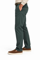 LCDN Men’s Chino Trousers Stretch Fit Straight Leg Dark Green