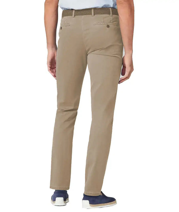 LCDN Men’s Stretch Fit Chino Trousers With Belt Bruno Beige Northern