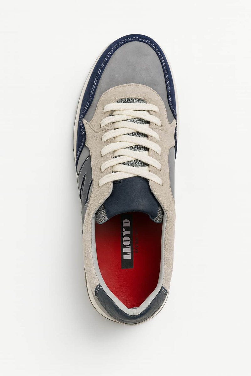Lloyd & Pryce Mens Frawley Leather Trainers Slate Split Northern