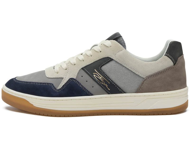 Lloyd & Pryce Mens Frawley Leather Trainers Slate Split Northern