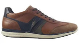 Lloyd & Pryce Mens Gallo Leather Trainers Umber Split Tan Northern