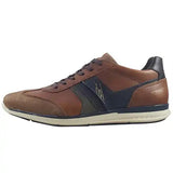 Lloyd & Pryce Mens Gallo Leather Trainers Umber Split Tan Northern