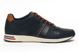 Lloyd & Pryce Mens Skelton Leather Trainers Storm Navy Northern