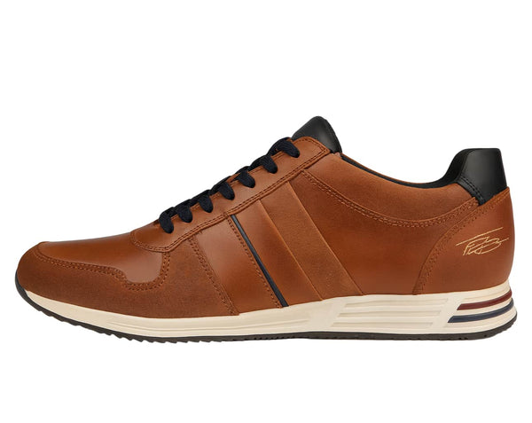 Lloyd & Pryce Mens Skelton Leather Trainers Umber Tan Northern