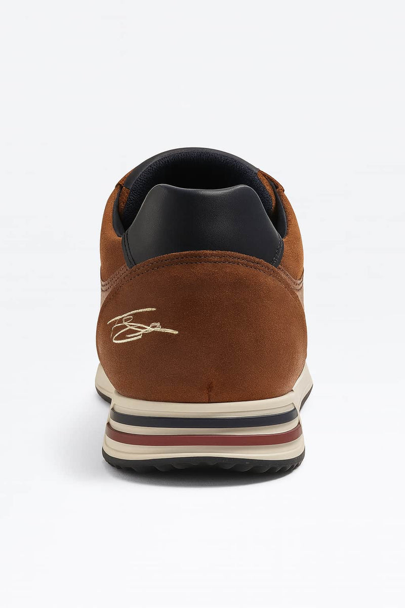 Lloyd & Pryce Mens Skelton Leather Trainers Umber Tan Northern