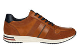 Lloyd & Pryce Mens Skelton Leather Trainers Umber Tan Northern