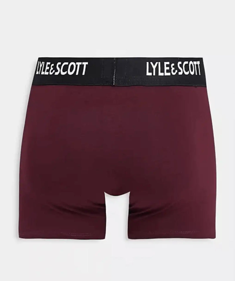 Lyle & Scott Barclay 3-Pack Cotton Men's Boxer Briefs Black,Grey,Wine