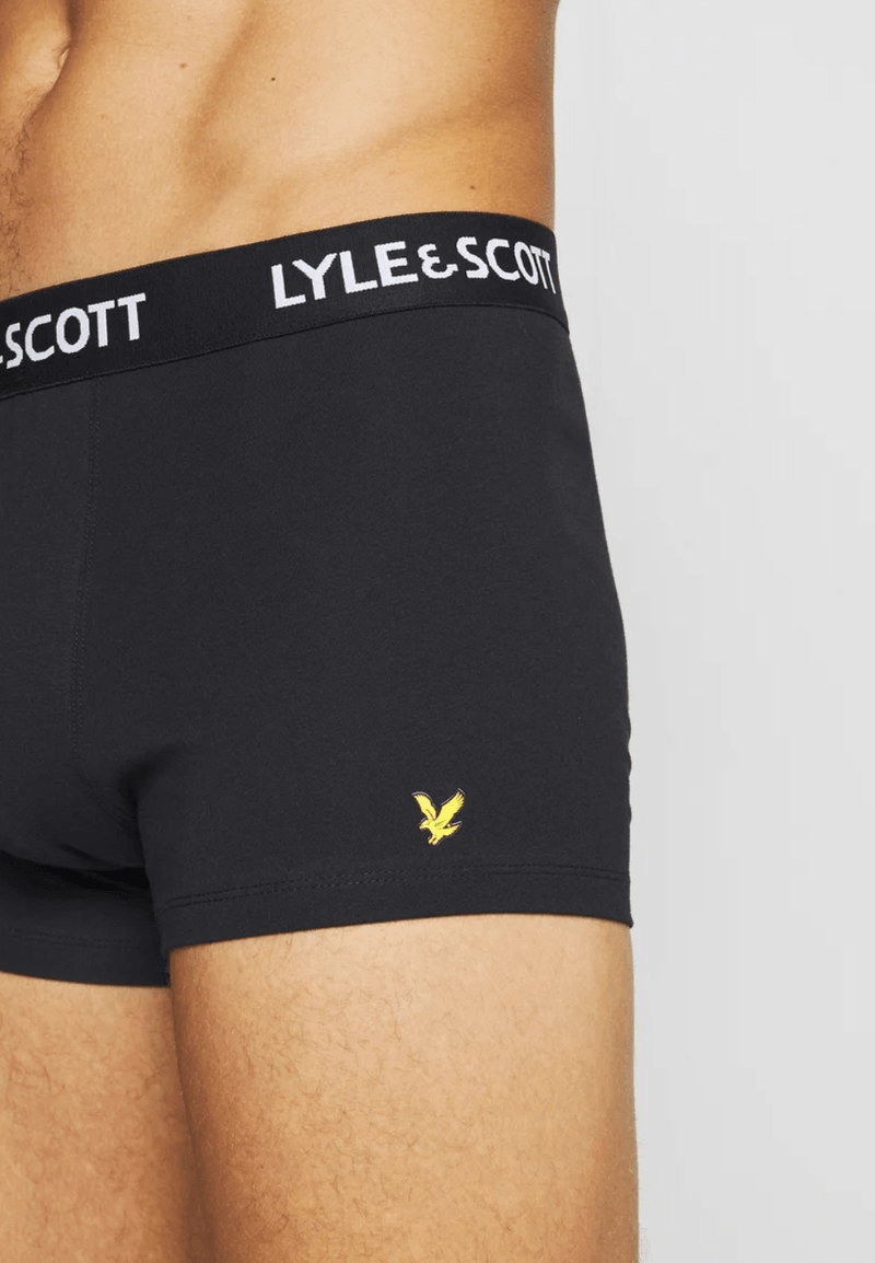 Lyle & Scott Barclay 3-Pack Cotton Stretch Men's Boxer Briefs Black