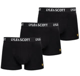 Lyle & Scott Barclay 3-Pack Cotton Stretch Men's Boxer Briefs Black