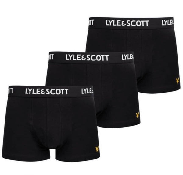 Lyle & Scott Barclay 3-Pack Cotton Stretch Men's Boxer Briefs Black