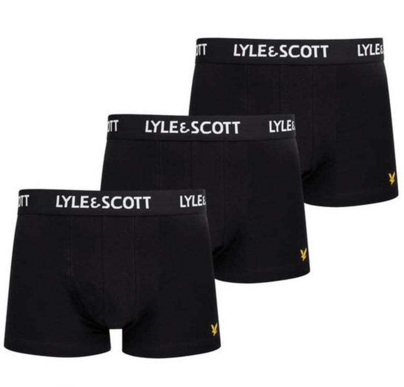 Lyle & Scott Barclay 3-Pack Cotton Stretch Men's Boxer Briefs Black