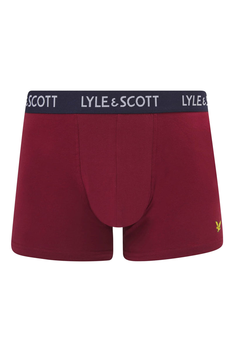 Lyle & Scott Barclay Boxer Briefs 3 Pack Ruby/Peacoat/Ivy Northern