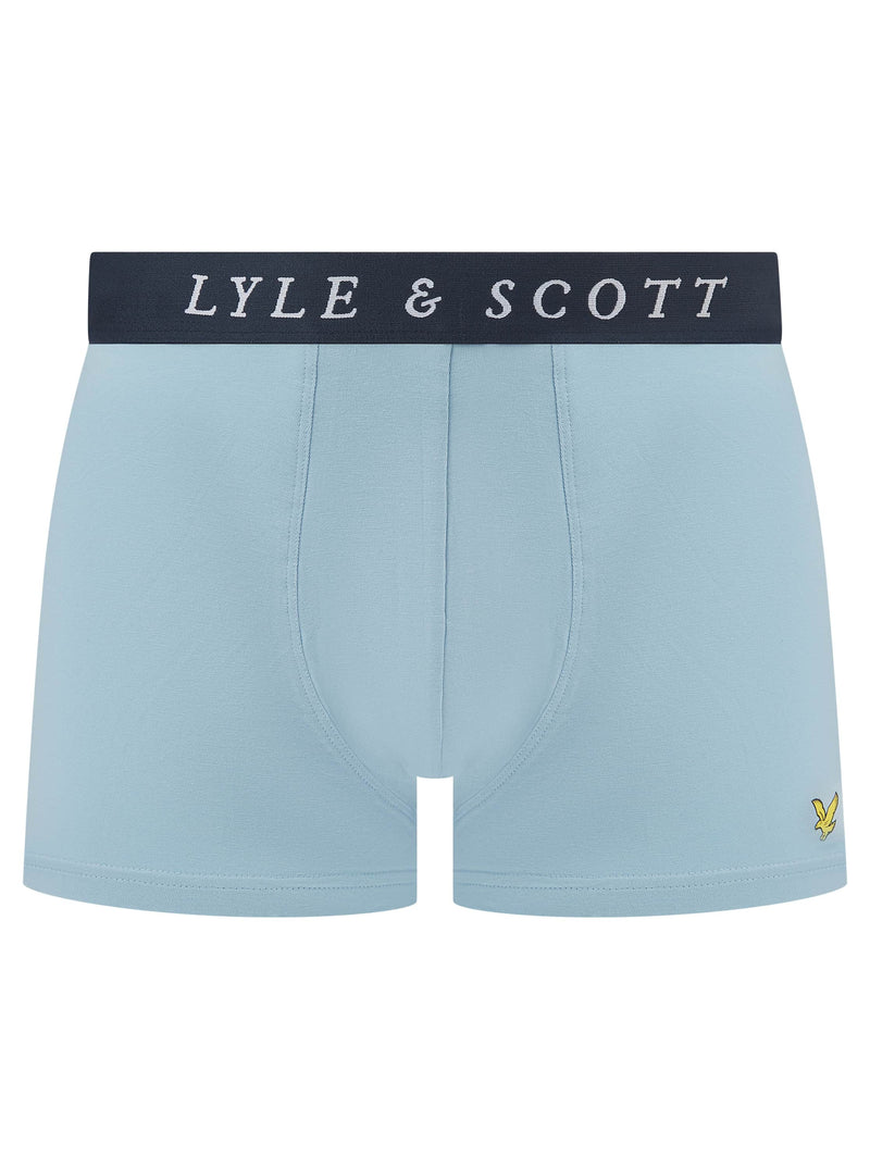 Lyle & Scott Boxer Trunks Neville 3 Pack Chambray Blue/Blue