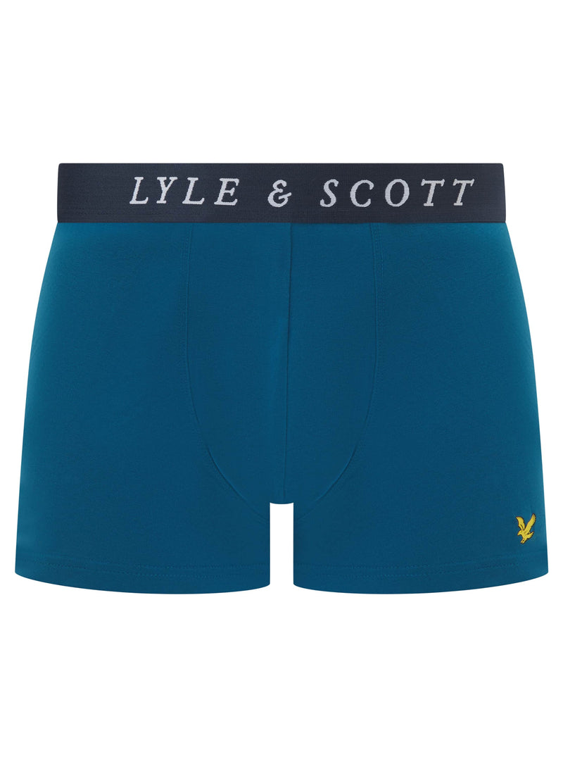 Lyle & Scott Boxer Trunks Neville 3 Pack Chambray Blue/Blue