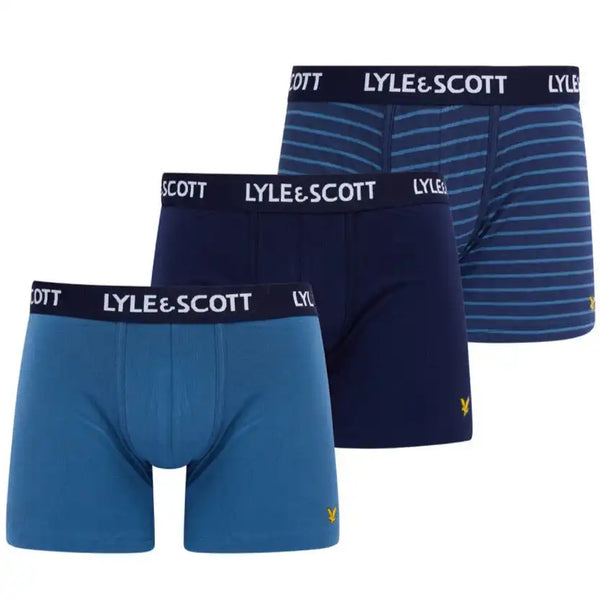 Lyle & Scott Boxers 3 Pack Ethan Peacoat/RealTeal Northern Ireland