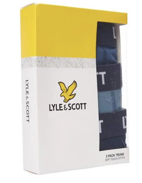 Lyle & Scott Boxers 3 Pack Ethan Peacoat/RealTeal - 