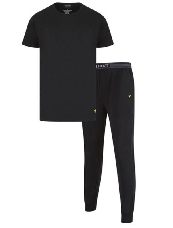 Lyle & Scott Cash Cotton T-Shirt & Cuffed Pants Loungewear Set Pyjamas