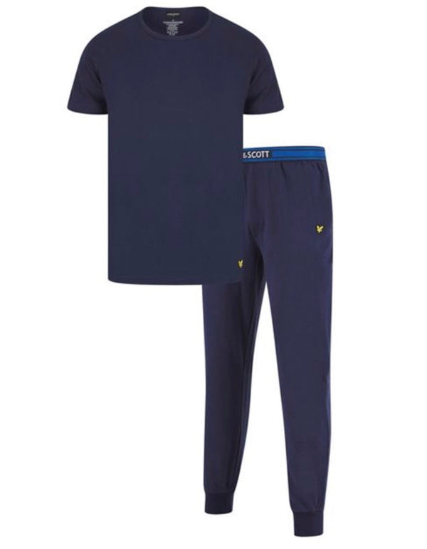 Lyle & Scott Cash Cotton T-Shirt & Cuffed Pants Loungewear Set Pyjamas