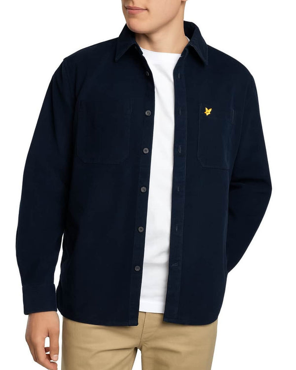 Lyle & Scott Corduroy Shirt Dark Navy Northern Ireland Belfast