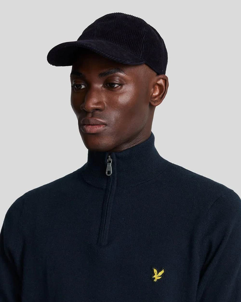 Lyle & Scott Cotton Merino 1/4 Zip Jumper Dark Navy Northern Ireland
