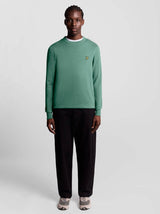 Lyle & Scott Cotton Merino Crew Neck Jumper Agave Green Northern