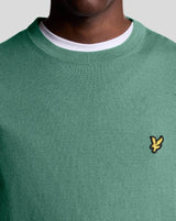 Lyle & Scott Cotton Merino Crew Neck Jumper Agave Green Northern