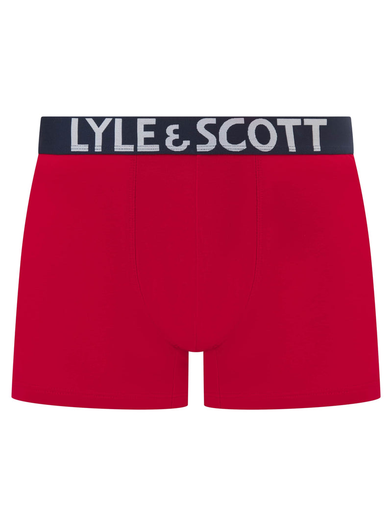 Lyle & Scott Daniel Boxer Briefs 3 Pack Barbados Cherry/Grey/Peacoat