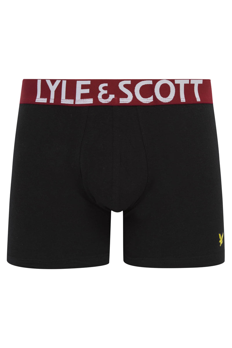 Lyle & Scott Daniel Boxer Briefs 3 Pack Black Multi Waistband