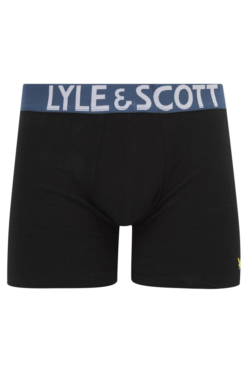 Lyle & Scott Daniel Boxer Briefs 3 Pack Black Multi Waistband