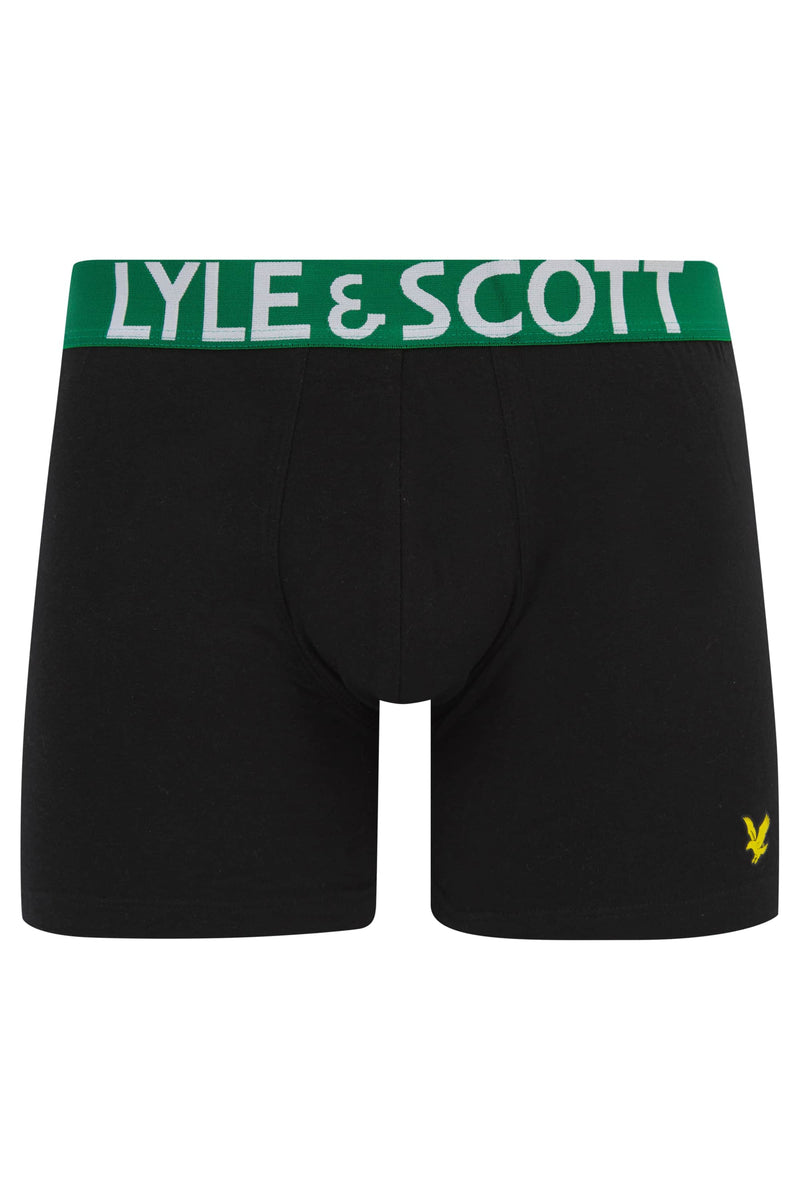 Lyle & Scott Daniel Boxer Briefs 3 Pack Black Multi Waistband