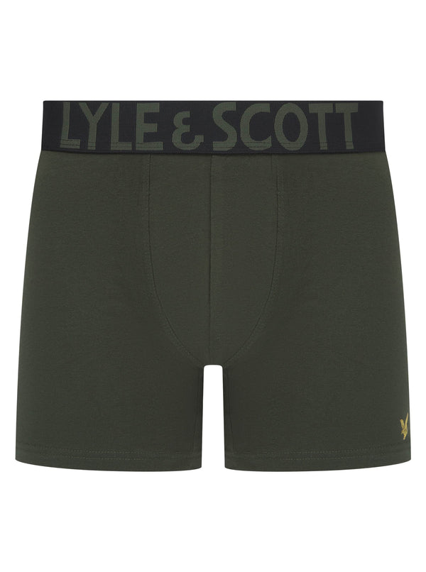 Lyle & Scott Daniel Boxers Silver Sage/ Climbing Ivy / Black Northern