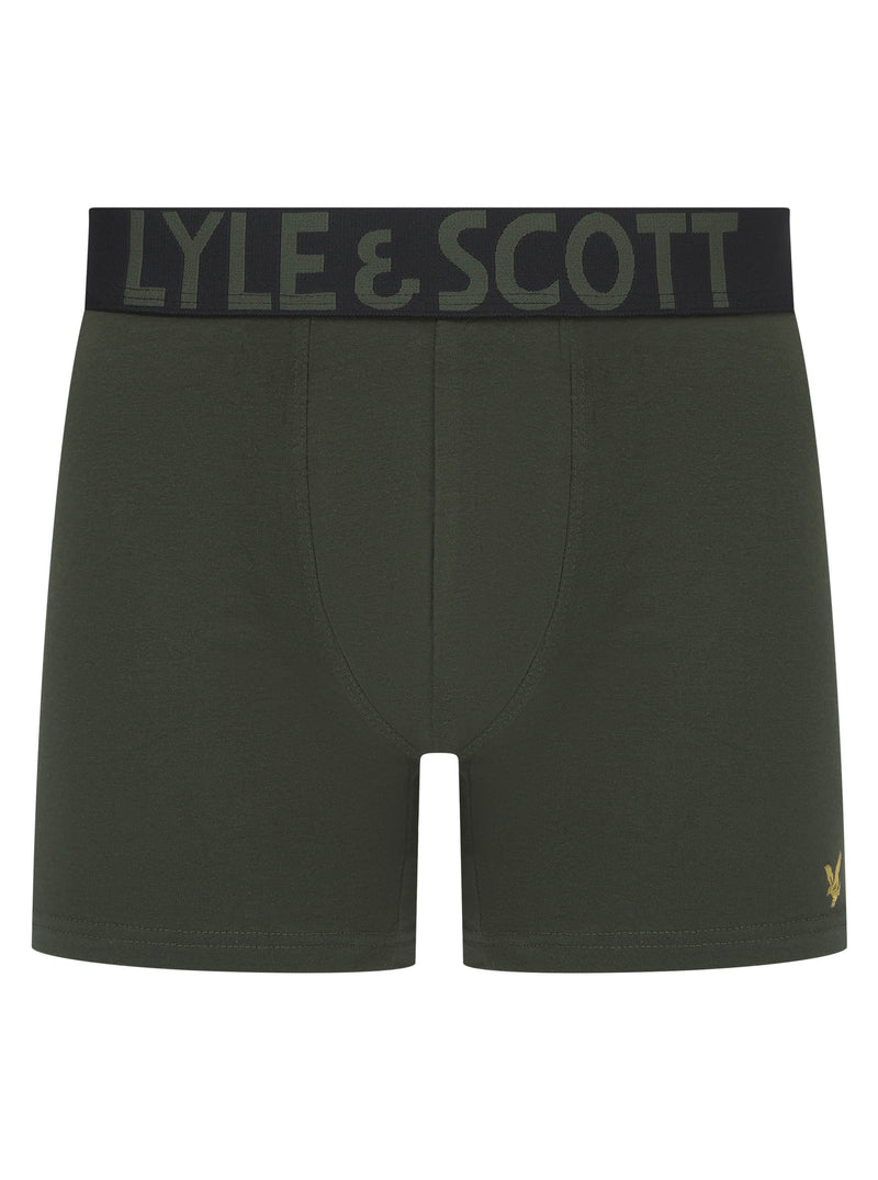 Lyle & Scott Daniel Boxers Silver Sage/ Climbing Ivy / Black Northern